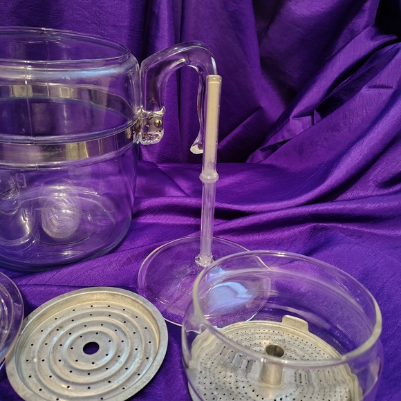 Pyrex 9 Cup Clear Glass Stovetop Coffee Pot - Picture 5 of 6